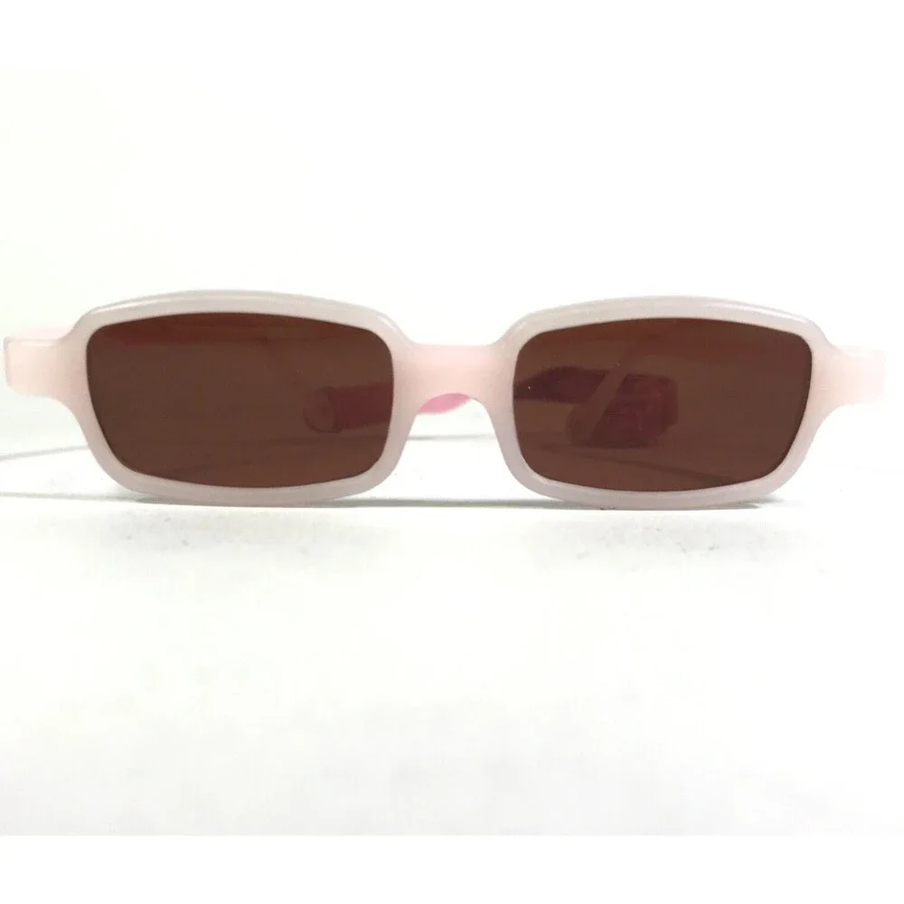 Miraflex Sunglasses NEW BABY 2 Pink Rectangular Frames with Red Lenses